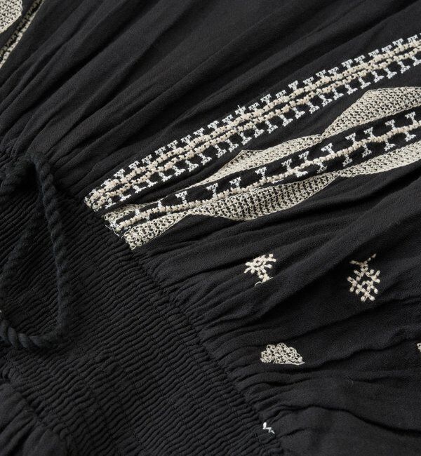  「《綿100％・一枚で着映え》刺繍ウエストシャーリングワンピース」|その他|