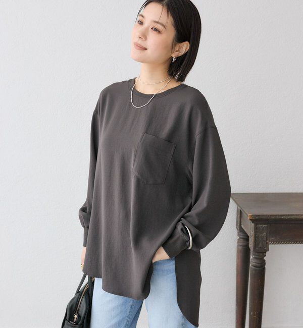  「【さらっと着やすい！/冷房・日焼け対策◎】ジョーゼットポケットブラウス」|シャツ・ブラウス|