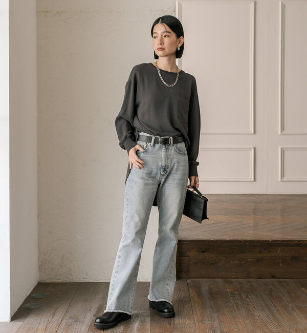  「【さらっと着やすい！/冷房・日焼け対策◎】ジョーゼットポケットブラウス」|シャツ・ブラウス|