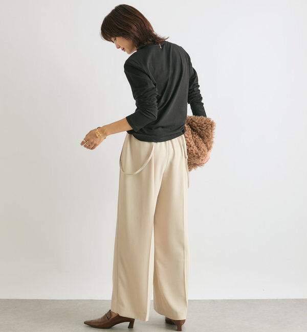  「【大人の着こなしに】ナローサスペンダーパンツ」|チノ|