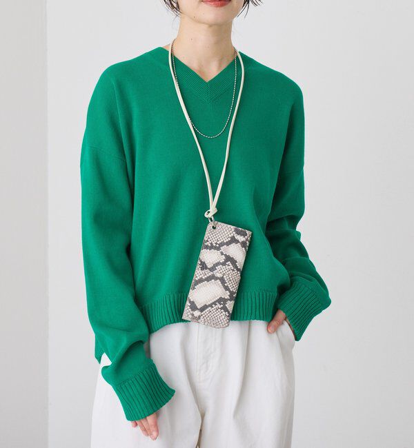  「予約【A・MONN.:.(アモン)】Vネックニットプルオーバー」|ニット・セーター|