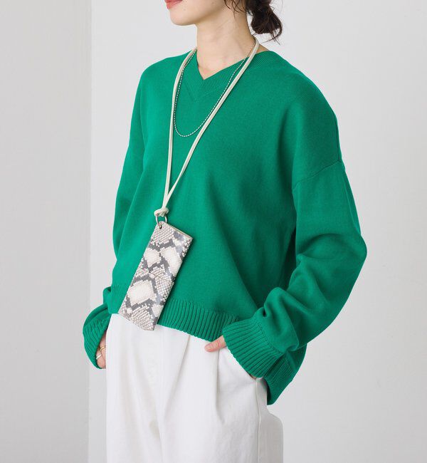  「予約【A・MONN.:.(アモン)】Vネックニットプルオーバー」|ニット・セーター|