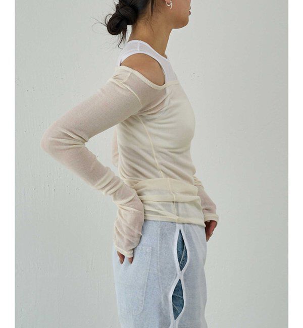  「【PEAS】シアーテレコプルオーバー」|Tシャツ・カットソー|