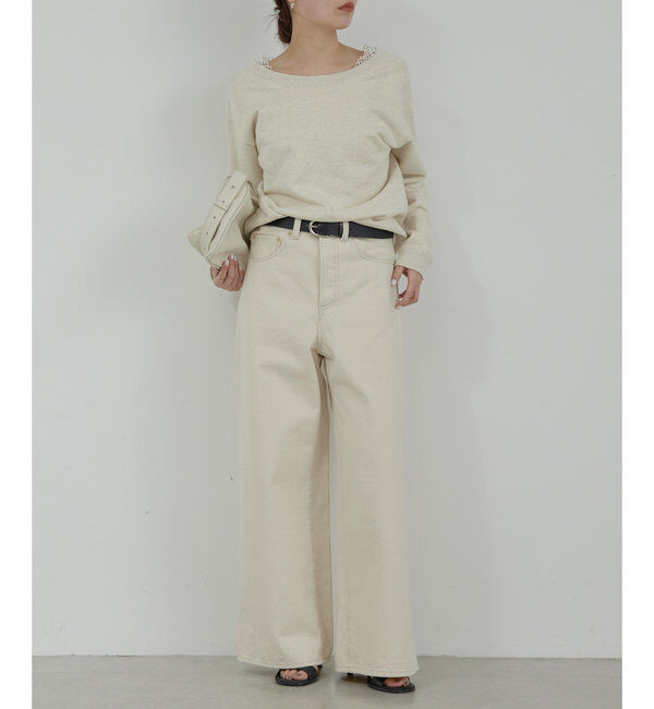  「【HERITANOVUM】レース付き裏毛スウェット」|Tシャツ・カットソー|