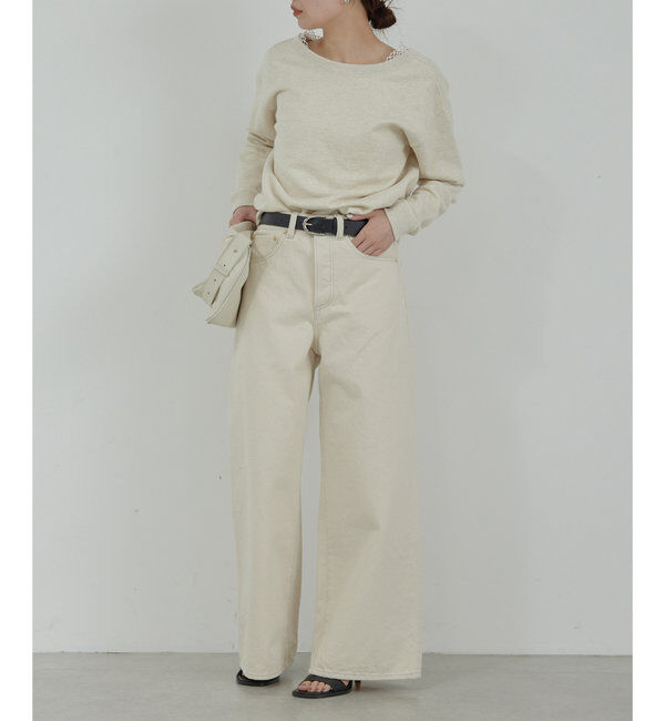  「【HERITANOVUM】レース付き裏毛スウェット」|Tシャツ・カットソー|