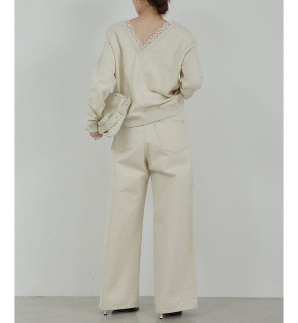  「【HERITANOVUM】レース付き裏毛スウェット」|Tシャツ・カットソー|