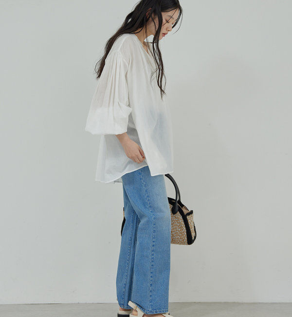  「ガーゼ比翼ブラウス」|シャツ・ブラウス|