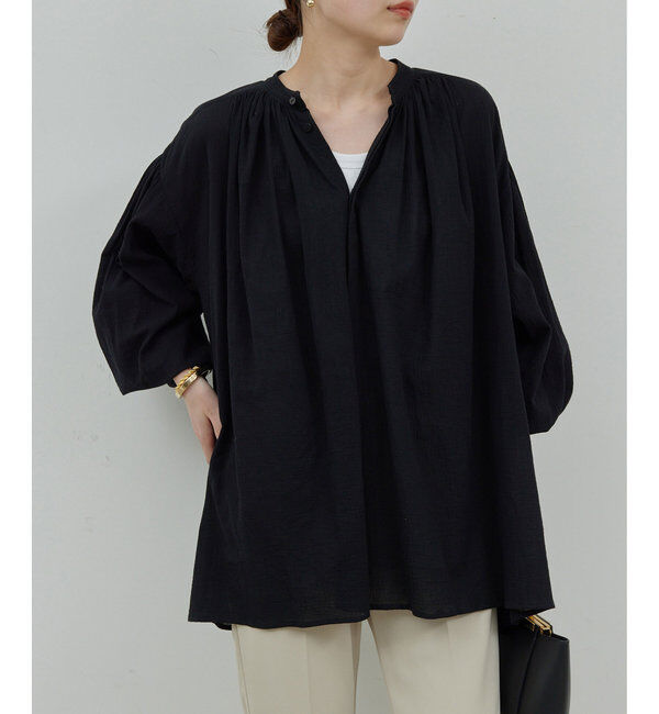  「ガーゼ比翼ブラウス」|シャツ・ブラウス|
