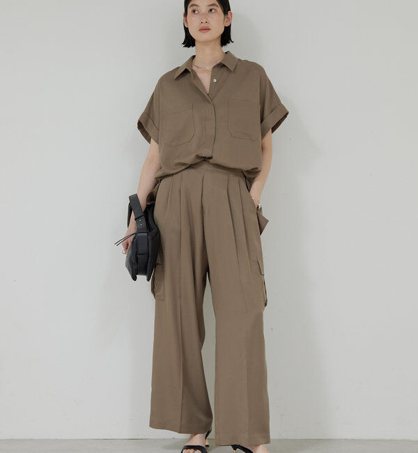  「【セットアップ対応】ミリタリーハーフスリーブシャツ」|シャツ・ブラウス|