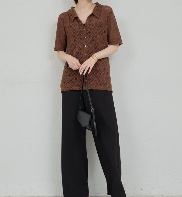  「【セットアップ対応】レースポロカーデ」|Tシャツ・カットソー|