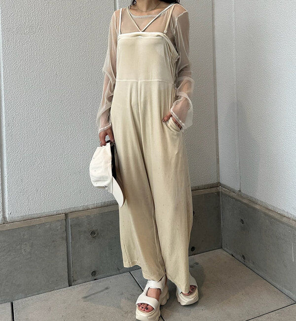  「[mline]チュールギャザートップス」|Tシャツ・カットソー|