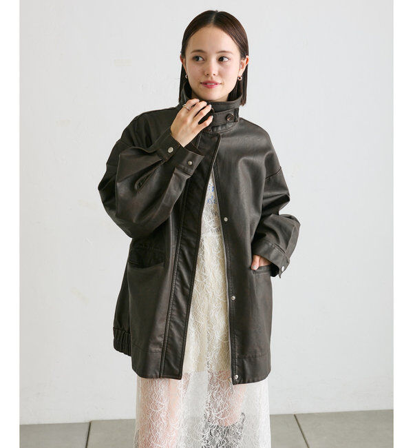  「フェイクレザーブルゾン」|その他|