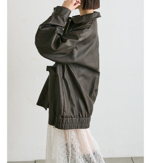  「フェイクレザーブルゾン」|その他|