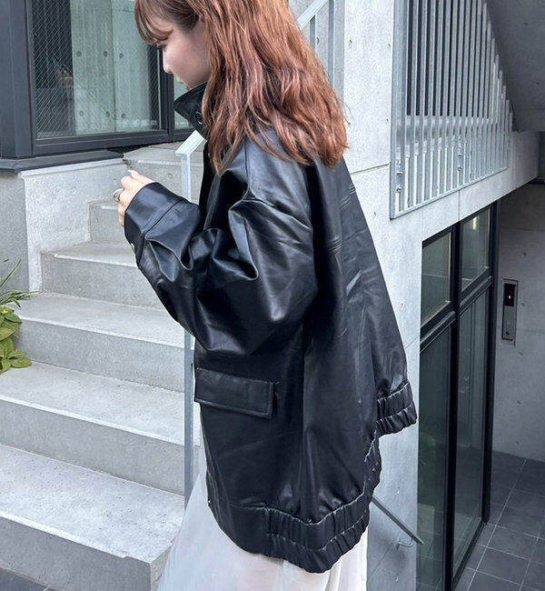  「フェイクレザーブルゾン」|その他|