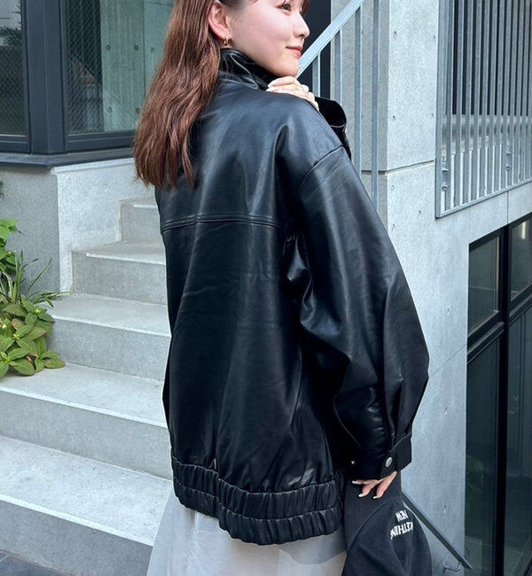  「フェイクレザーブルゾン」|その他|