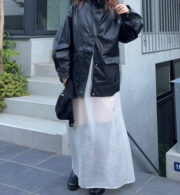  「フェイクレザーブルゾン」|その他|