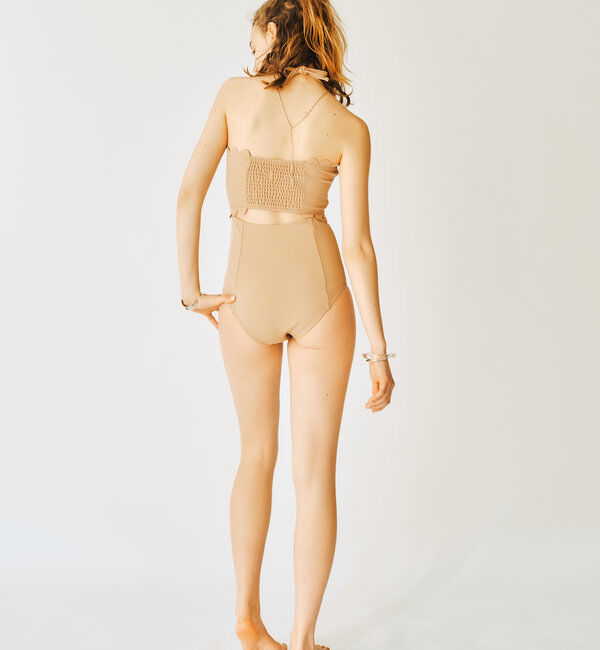  「スカラップワンピーススイムウェア」|ビキニ|