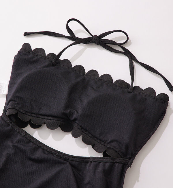  「スカラップワンピーススイムウェア」|ビキニ|