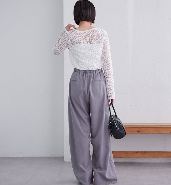  「シアーチョーカーリボンロンT」|Tシャツ・カットソー|