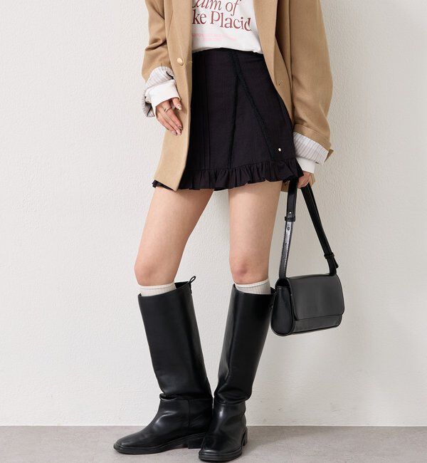  「コットンフリルミニスカート」|スカート|