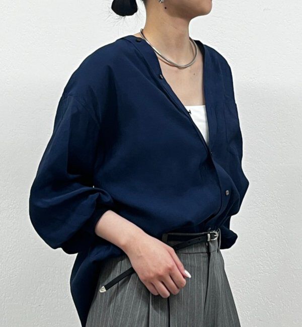  「袖リブV ブラウス」|シャツ・ブラウス|