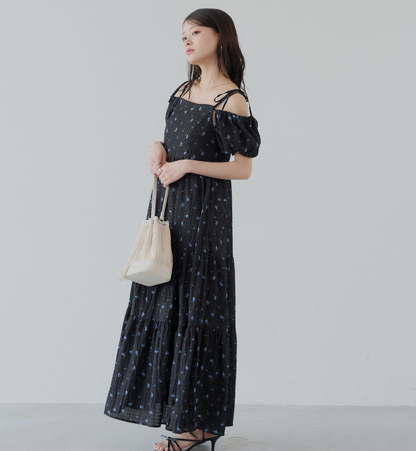  「2wayスリーブフラワーロングワンピース」|ワンピース|