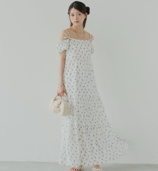  「2wayスリーブフラワーロングワンピース」|ワンピース|