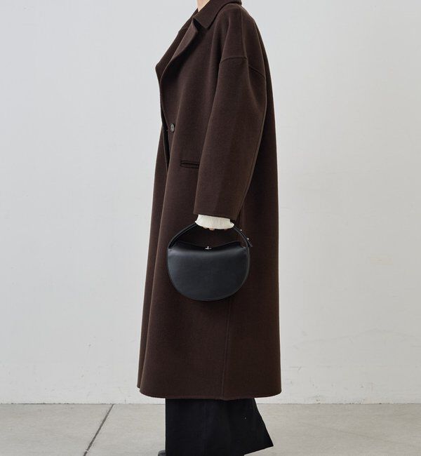 ビッグカラーリバーロングコート チャコールグレー RESEXXY ビッグカラーロングコート（チャコールグレー） -ファッション