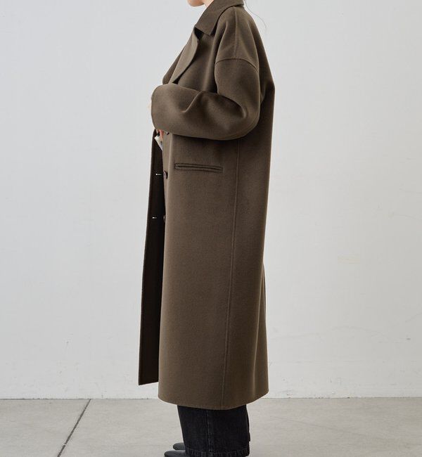 ビッグカラーリバーロングコート チャコールグレー RESEXXY ビッグカラーロングコート（チャコールグレー） -ファッション