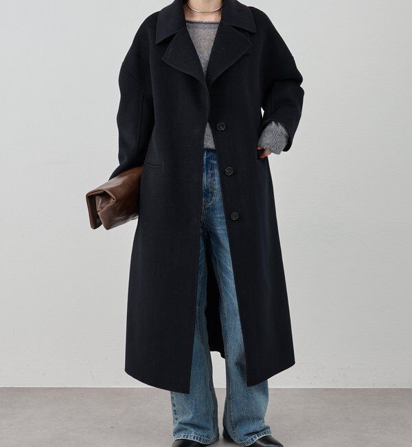 ビッグカラーリバーロングコート チャコールグレー FRAY I.D（フレイアイディー）の「【00サイズ展開あり】ビッグカラー