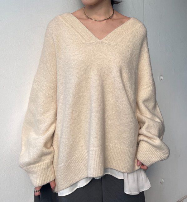  「【@kanako_ikiコラボカラー】【全骨格キレイ見え】ウェーブネックニット」|ニット・セーター|