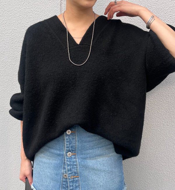  「【@kanako_ikiコラボカラー】【全骨格キレイ見え】ウェーブネックニット」|ニット・セーター|