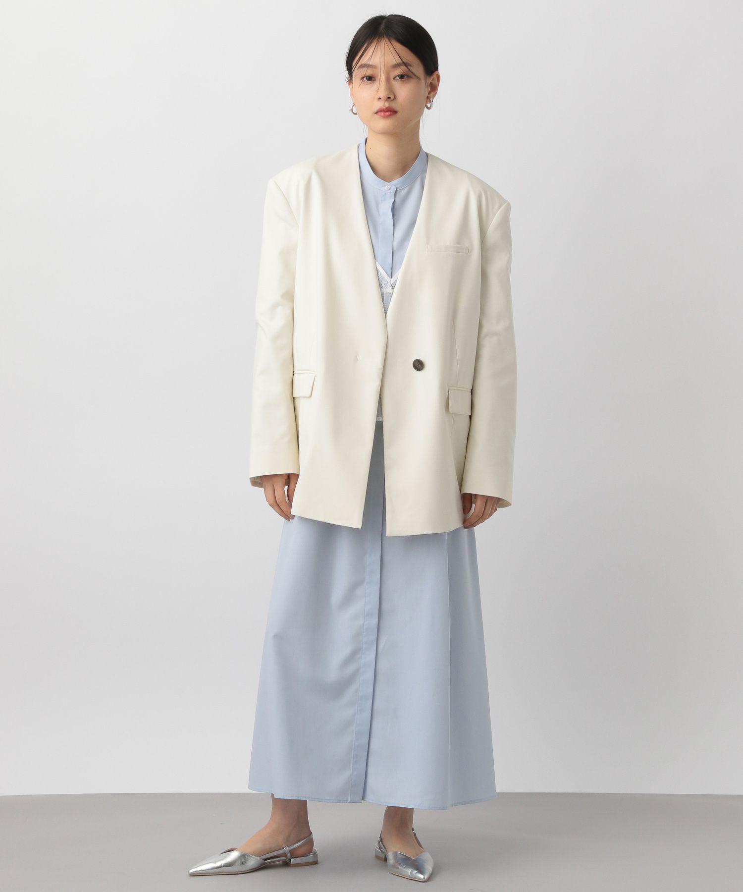 A part by 「ノーカラーBIGジャケット」|ノーカラージャケット|