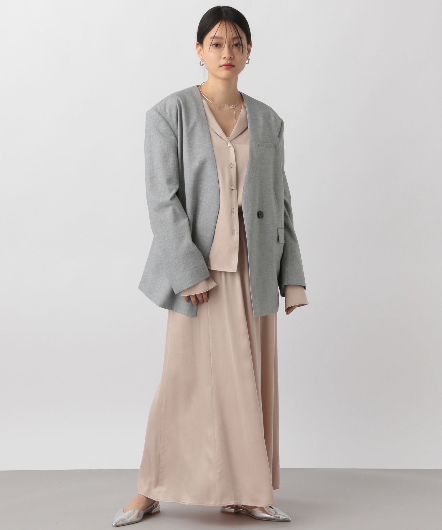 A part by 「ノーカラーBIGジャケット」|ノーカラージャケット|