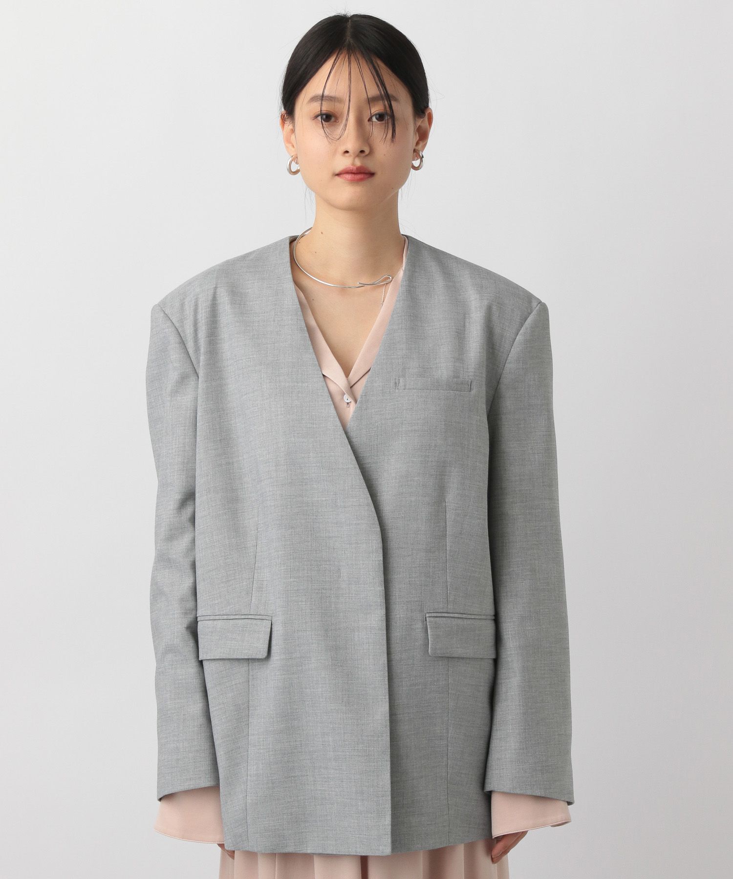 A part by 「ノーカラーBIGジャケット」|ノーカラージャケット|