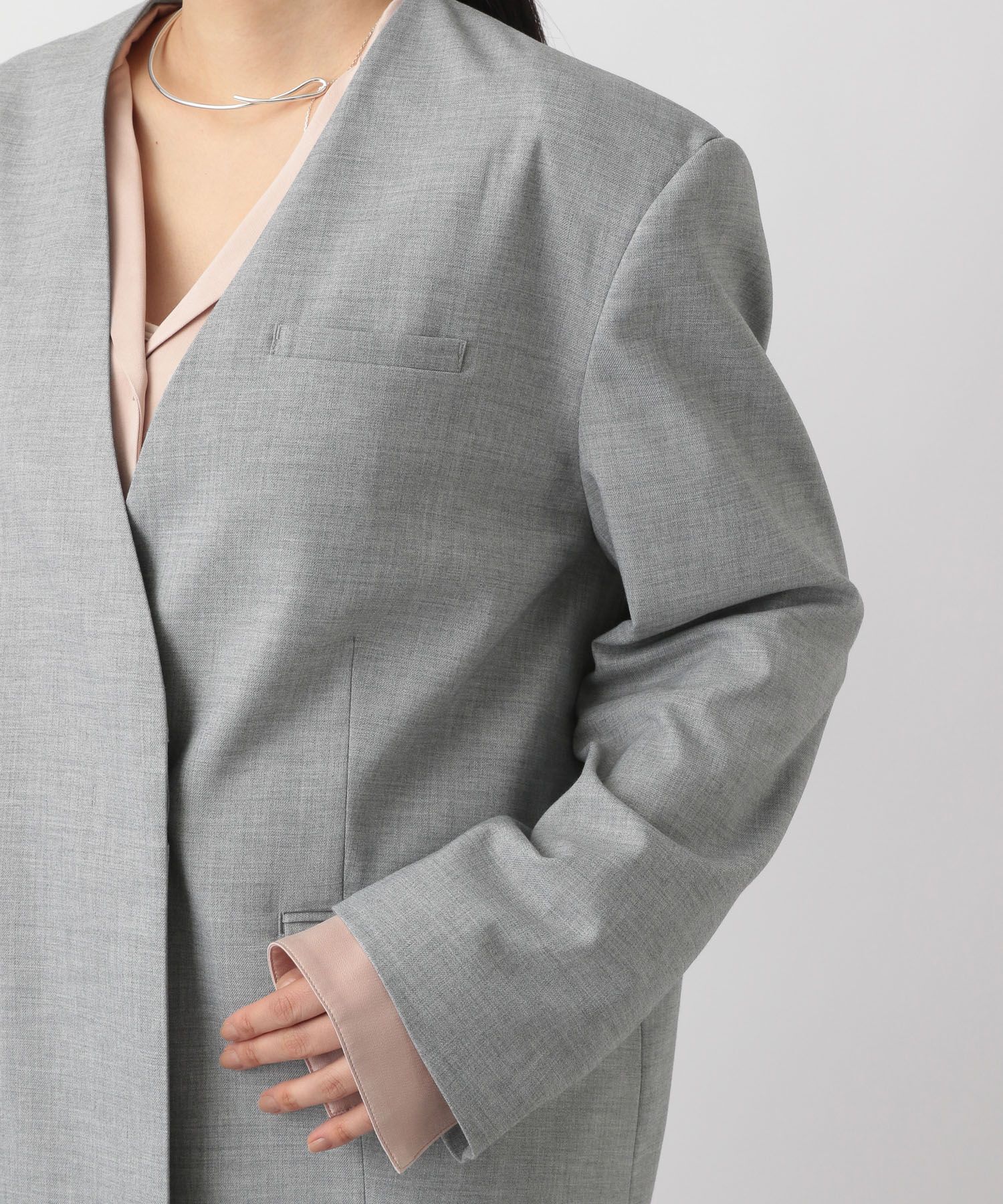 A part by 「ノーカラーBIGジャケット」|ノーカラージャケット|