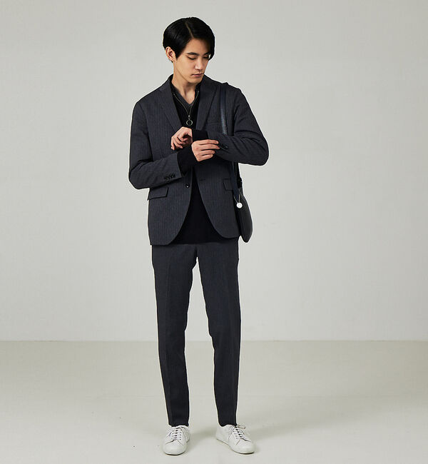 ABAHOUSE「【セットアップ対応/FLEX JACKET】クラシック ヘリンボーン ジャケット」|テーラードジャケット|