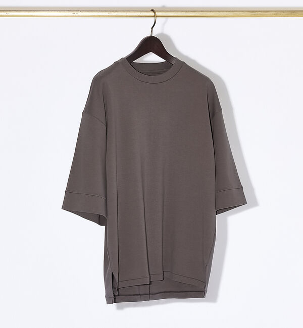 ABAHOUSE「【定番】ドロップショルダー 五分袖 メローロック Tシャツ」|Tシャツ・カットソー|グレー系その他1