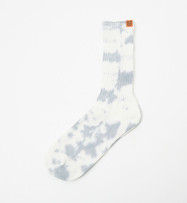 ABAHOUSE「【UNIVERSALOVERALL / ユニバーサルオーバーオール】タイダイソッ」|ソックス|グレー