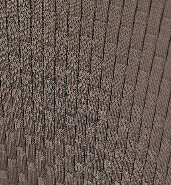 ABAHOUSE「【ハイストレッチ】ブロックチェック ジャガード タートルネック ニット」|ニット・セーター|