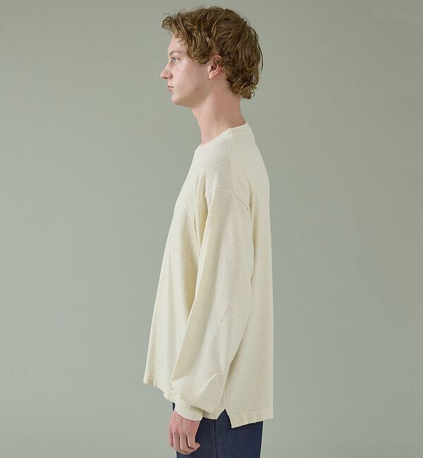 ABAHOUSE「コットンブークレー クルーネックニット【予約】」|ニット・セーター|