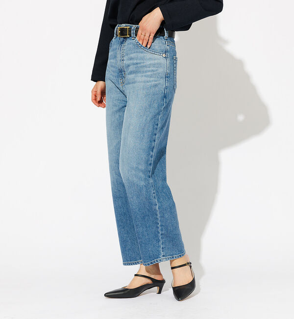 Rouge vif「【SOMETHING/サムシング】HANA カーブ テーパード デニムパンツ /」|デニム|