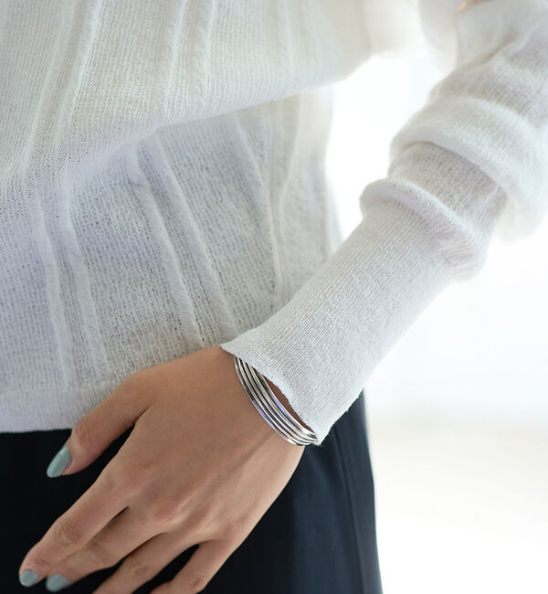 Rouge vif「変形ストライプ前後2WAYニット / カーディガン」|ニット・セーター|