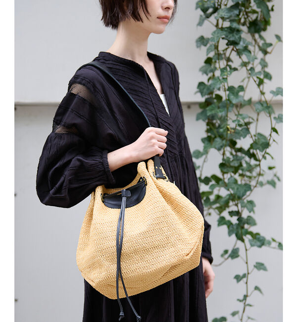 Rouge vif「【Ampersand / アンパサンド】basket like bag/AP24」|ショルダー・メッセンジャー|ライトベージュ