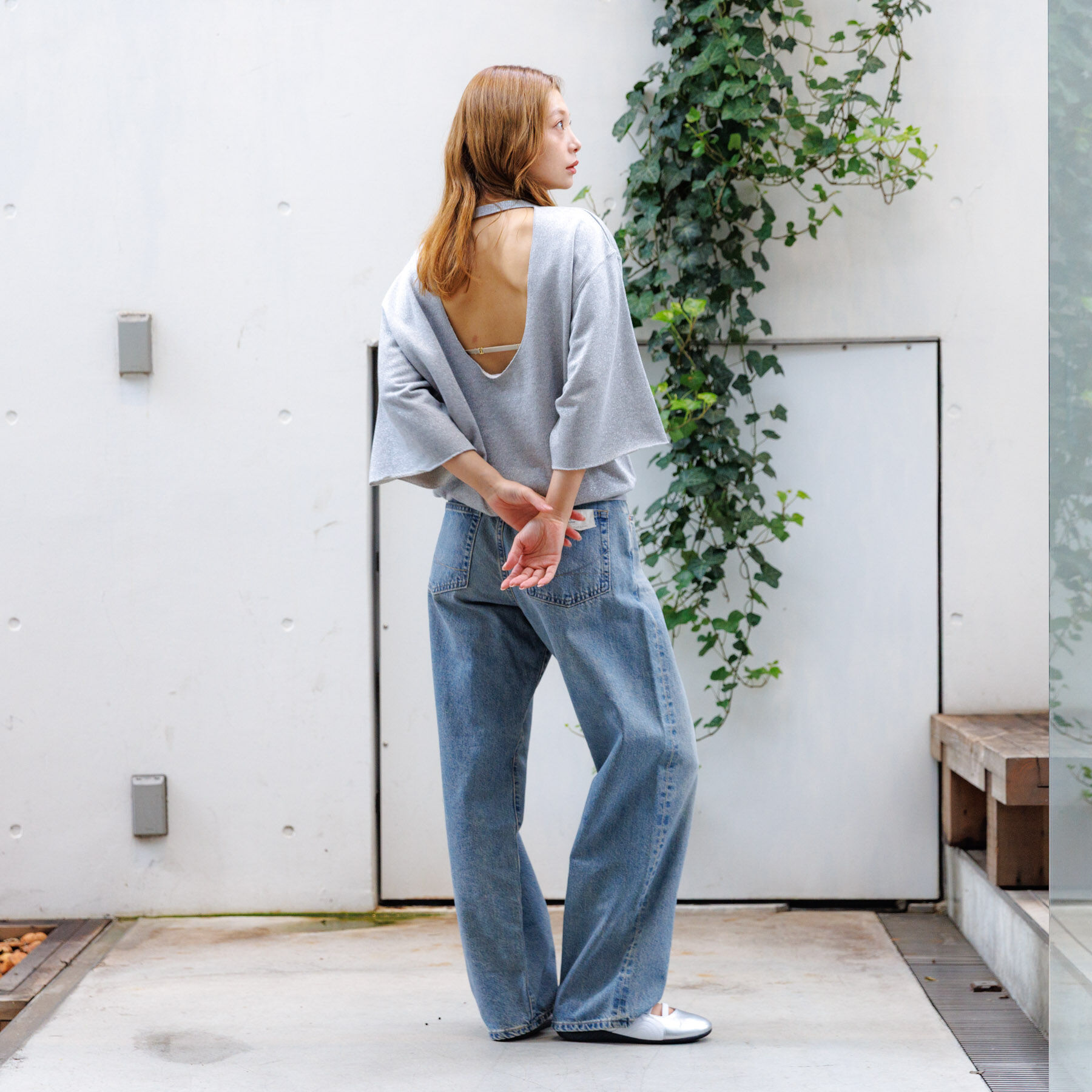 Rouge vif「【IRONING / アイロニング】Glitter sweat hslv / グ」|Tシャツ・カットソー|