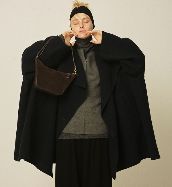 Rouge vif「【2サイズ展開】ウール混変形リバーコート」|その他|ダークネイビー