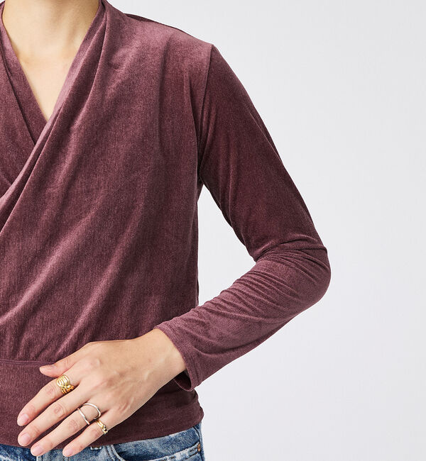 Rouge vif「【Keena/キーナ】ベルベットカシュクルートップス/トップス/ベロア/ドレープ」|シャツ・ブラウス|