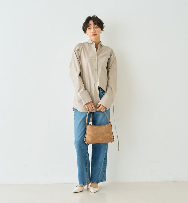 Rouge vif「ストライプメンズライクコットンシャツ【予約】」|シャツ・ブラウス|