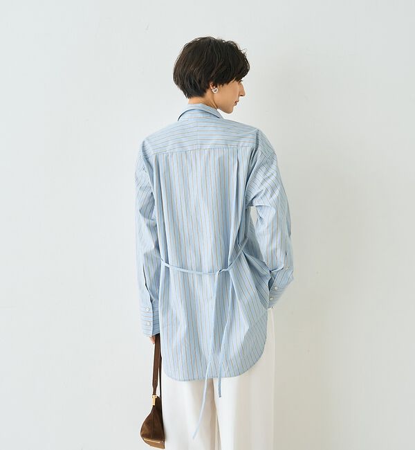 Rouge vif「ストライプメンズライクコットンシャツ【予約】」|シャツ・ブラウス|