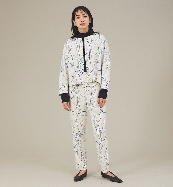 qualite「《セットアップ対応》ドローイングハイウエストテーパードパンツ」|その他|